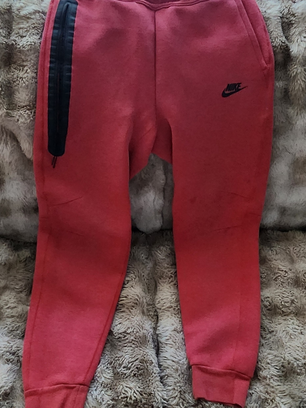 Nike Kids' Red Fleece Jogger Bottoms